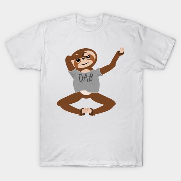 Sloth Dabbing T-Shirt by mailboxdisco